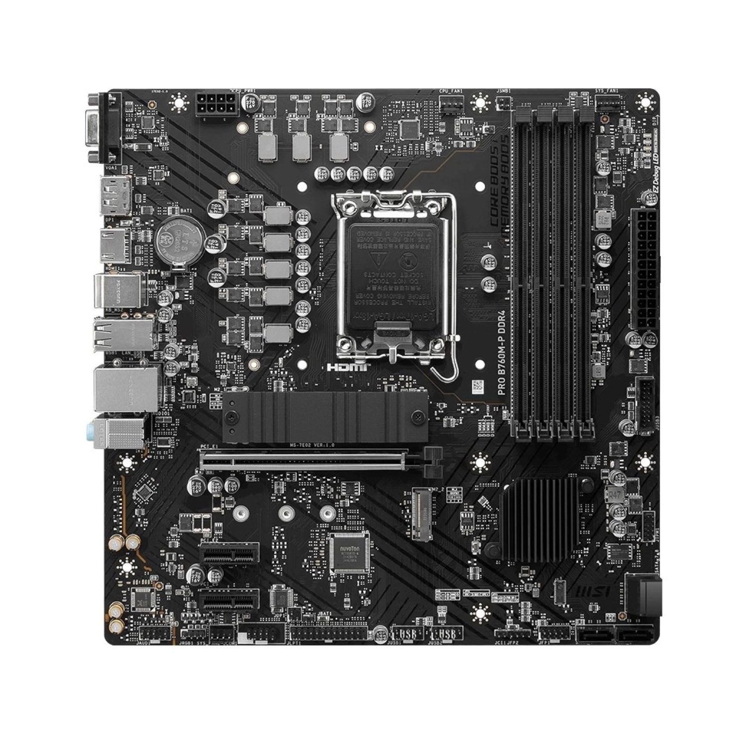 Msi Pro B760M-P Ddr4 4800Mhz (Oc) Rgb M.2 1700P Matx Anakart - Görsel 3