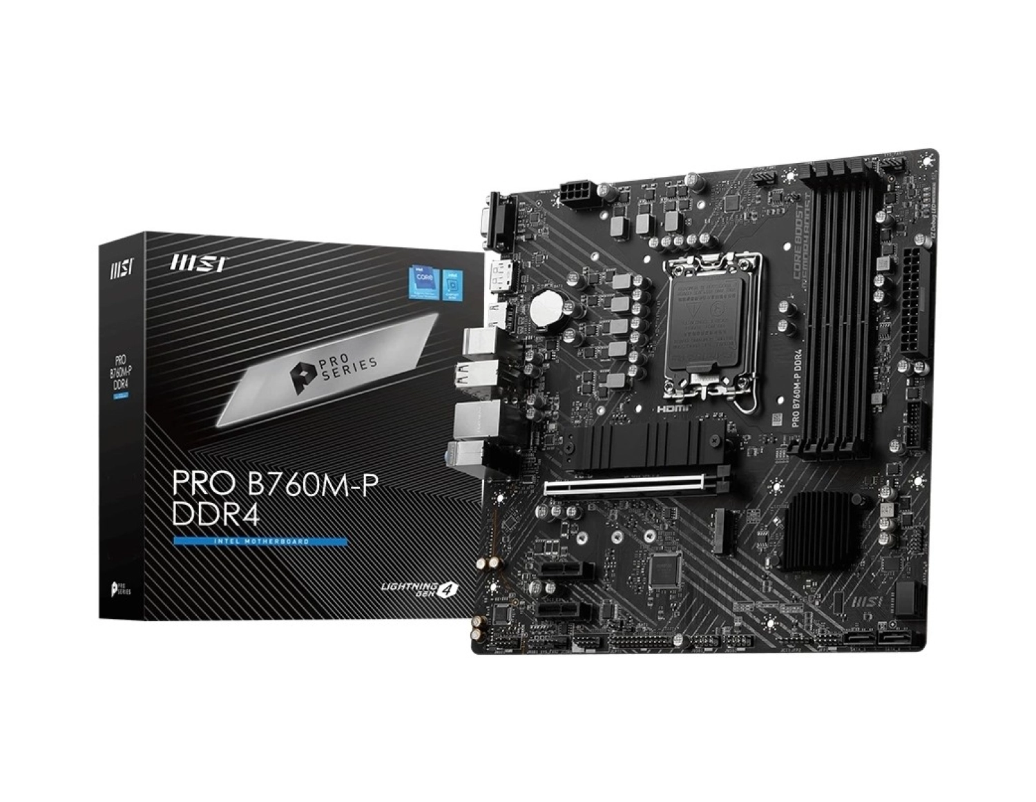 Msi Pro B760M-P Ddr4 4800Mhz (Oc) Rgb M.2 1700P Matx Anakart ürün görseli