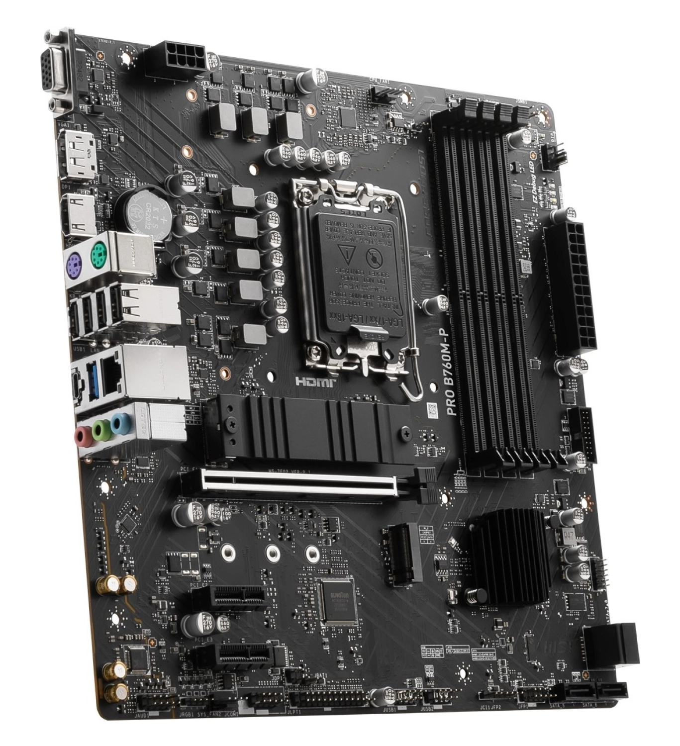 Msi Pro B760M-P Soket 1700 Ddr5 6800(Oc) Pci-E ,M.2 Usb3.2 Hdmi,Dp,Vga 1X 1G Lan Matx Anakart - Görsel 3