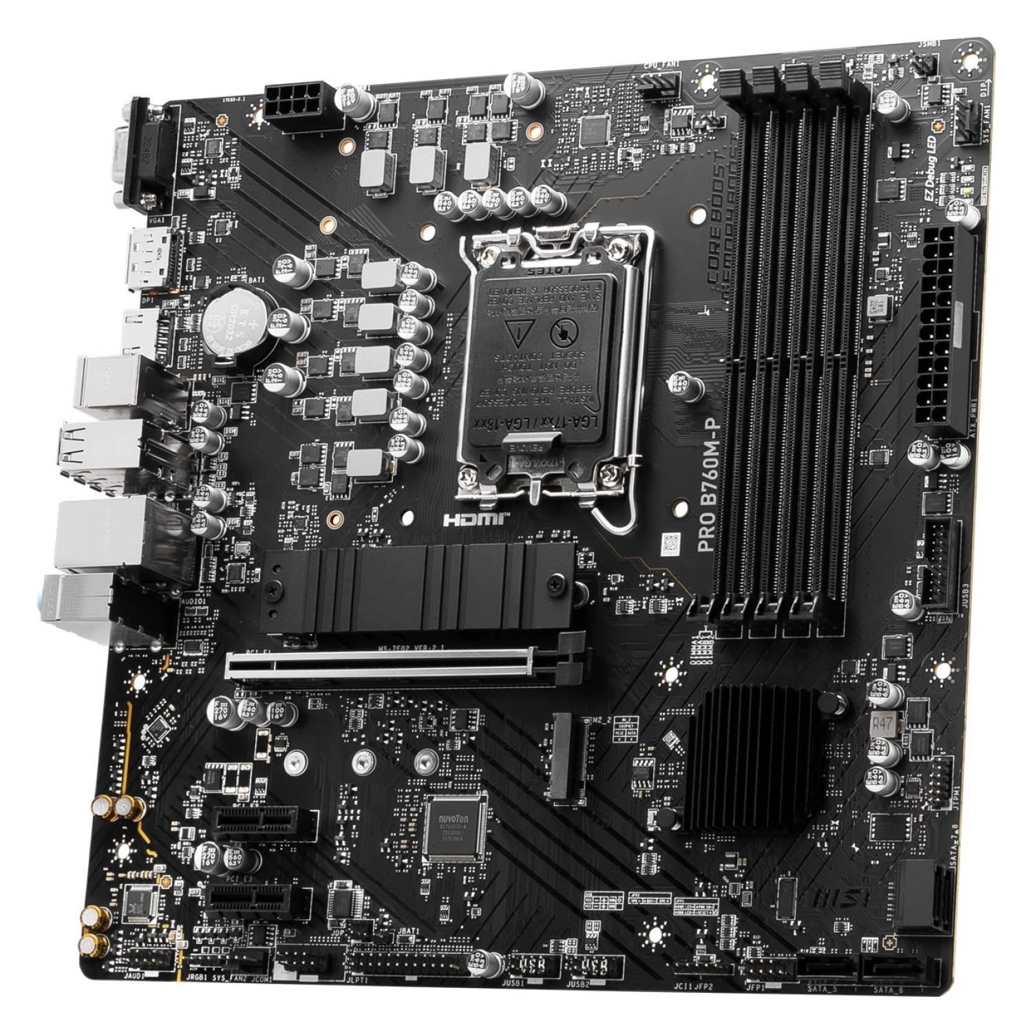 Msi Pro B760M-P Soket 1700 Ddr5 6800(Oc) Pci-E ,M.2 Usb3.2 Hdmi,Dp,Vga 1X 1G Lan Matx Anakart - Görsel 2