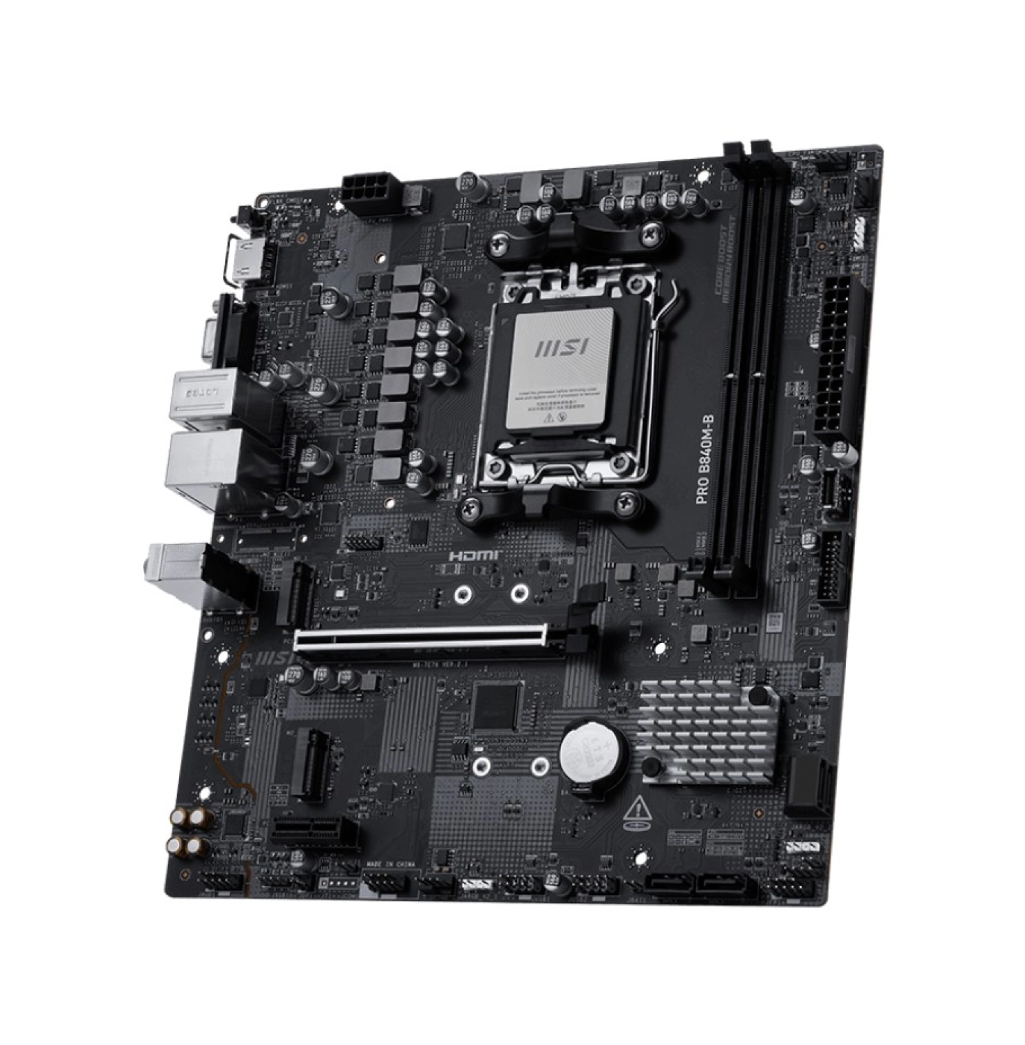 Msi Pro B840M-B 8000Mhz (Oc) Ddr5 Soket Am5 M.2 Hdmi Vga Matx Anakart - Görsel 3