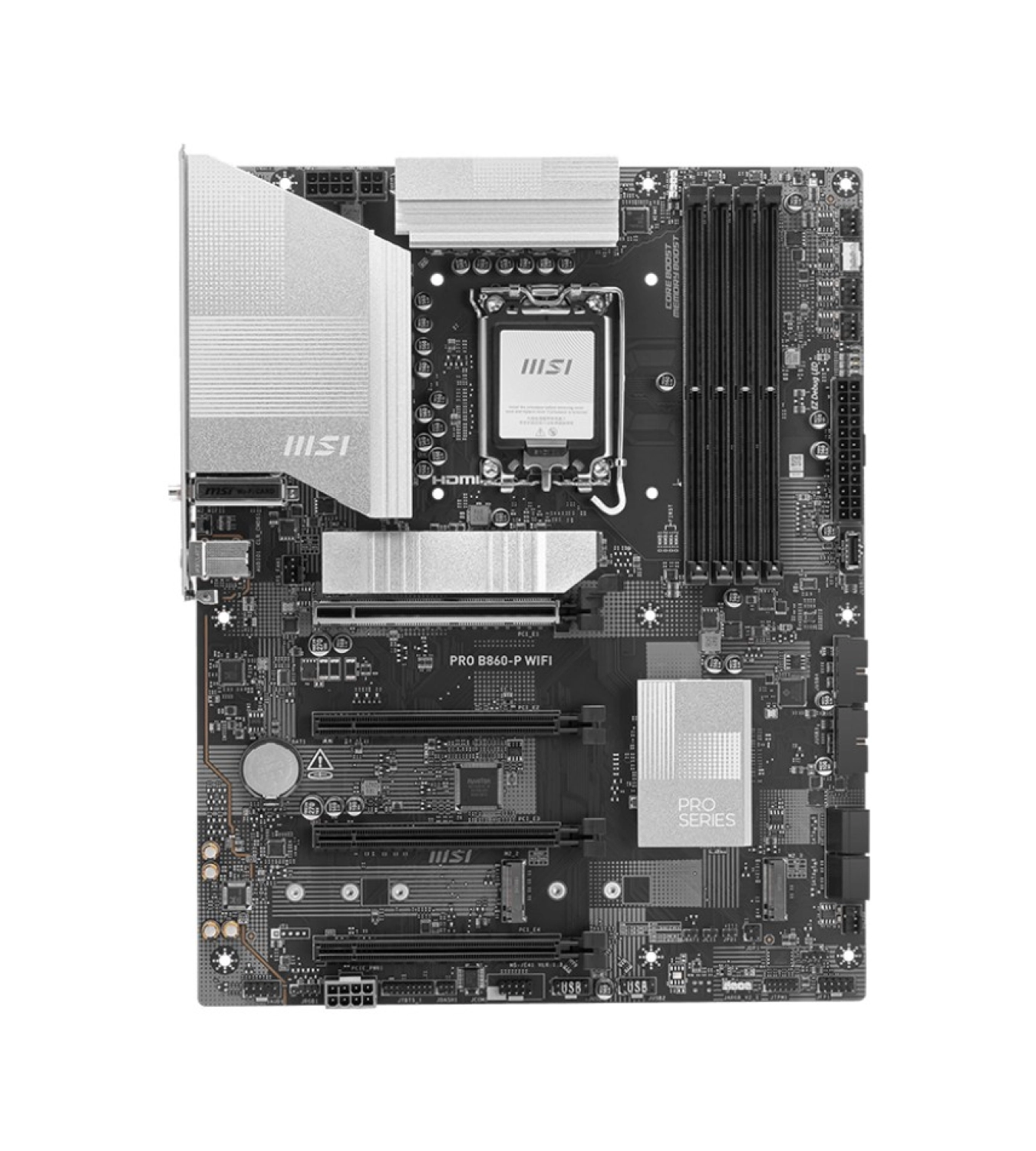 Msi Pro B860-P Wifi 8600Mhz (Oc) Ddr5 Soket Lga1851 M.2 Hdmi Dp Thunderbolt Atx Anakart ürün görseli