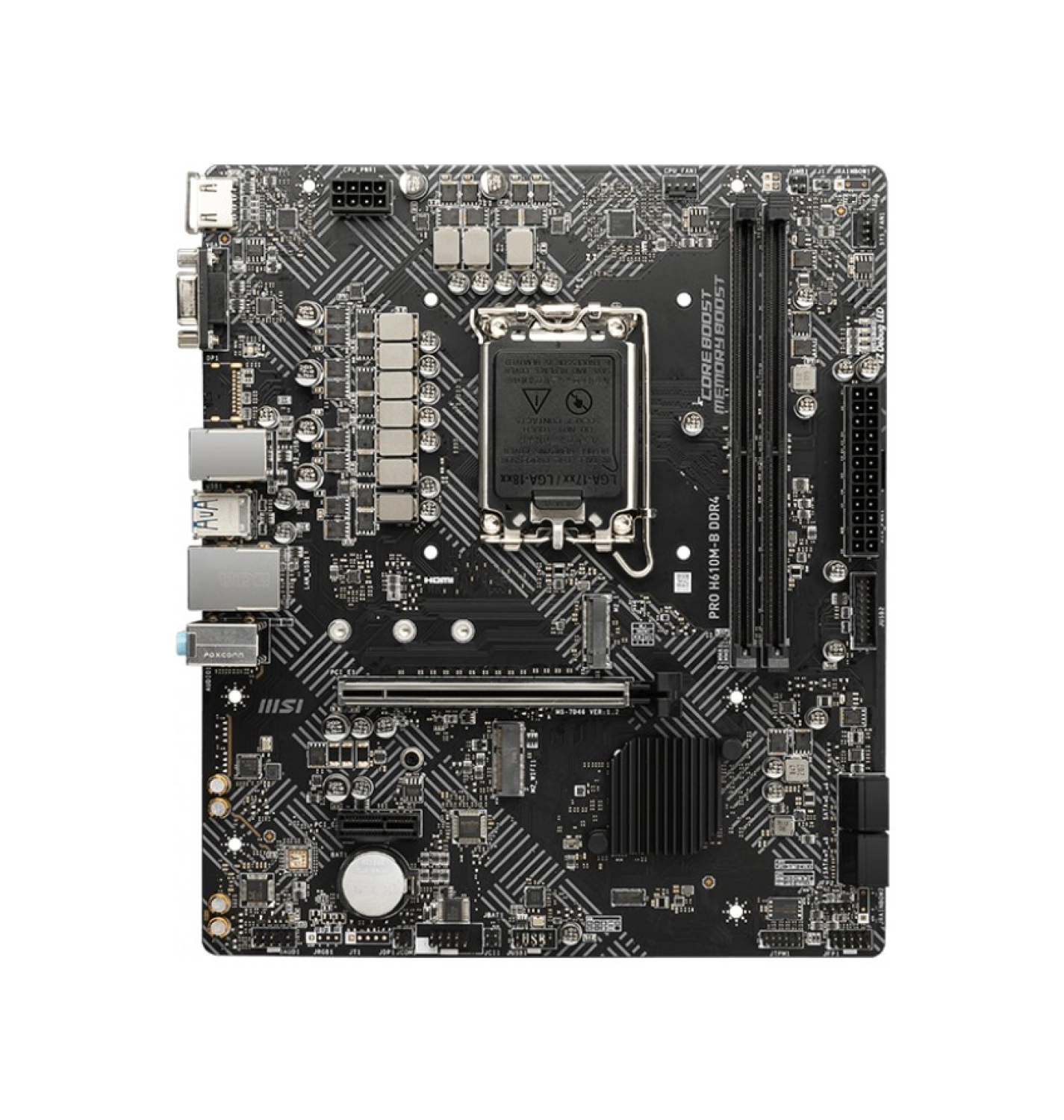 Msi Pro H610M-B Ddr4 Soket 1700 Ddr4 3200(Oc) Pci-E Gen 4 ,M.2 Usb3.2 1X 1G Lan Matx - Görsel 2