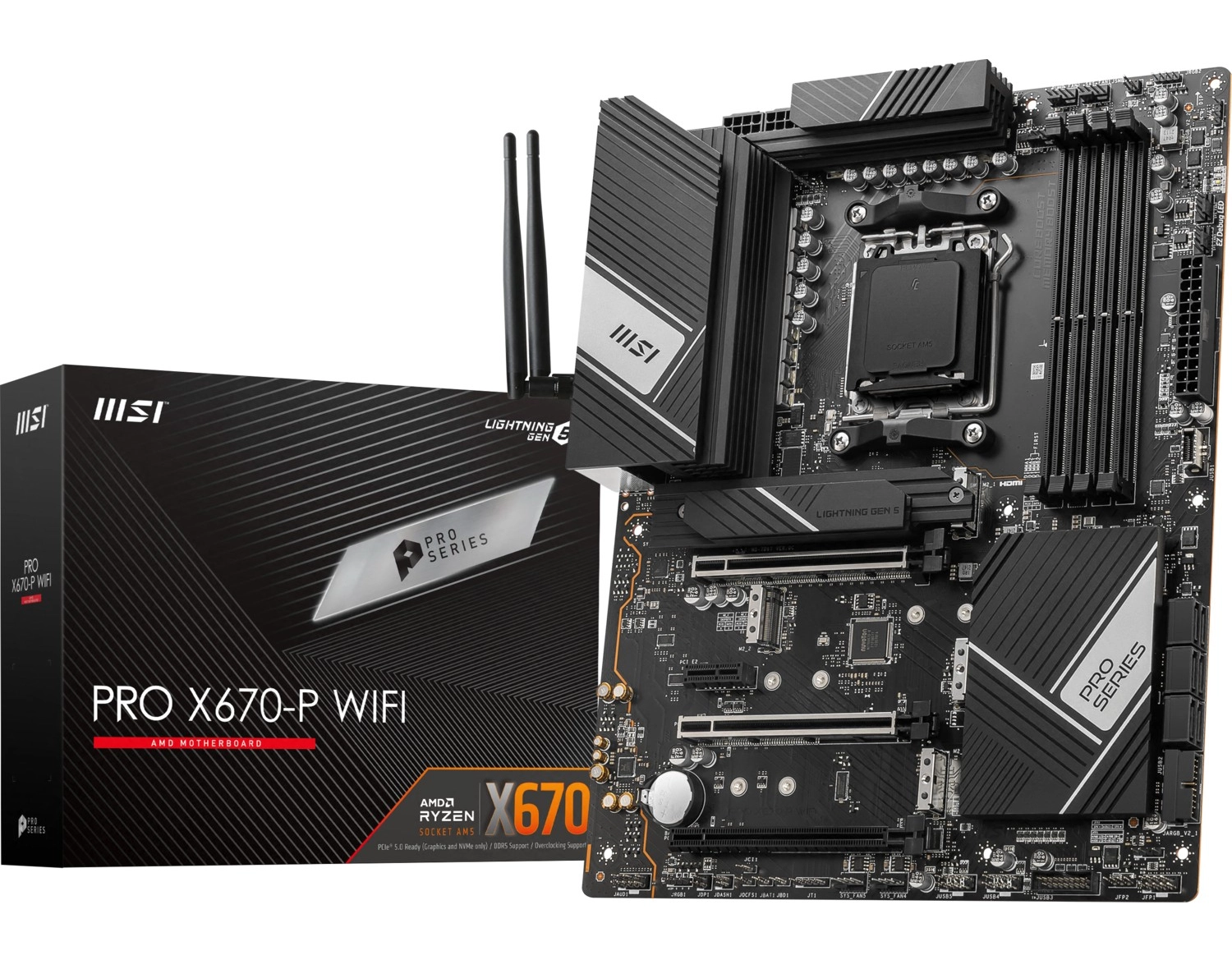 Msi Pro X670-P Wıfı Am5 Ddr5 4X M.2 Usb 3.2 Hdmi Dp 2.5G Lan Amd Wıfı 6E Rgb Atx - Görsel 4