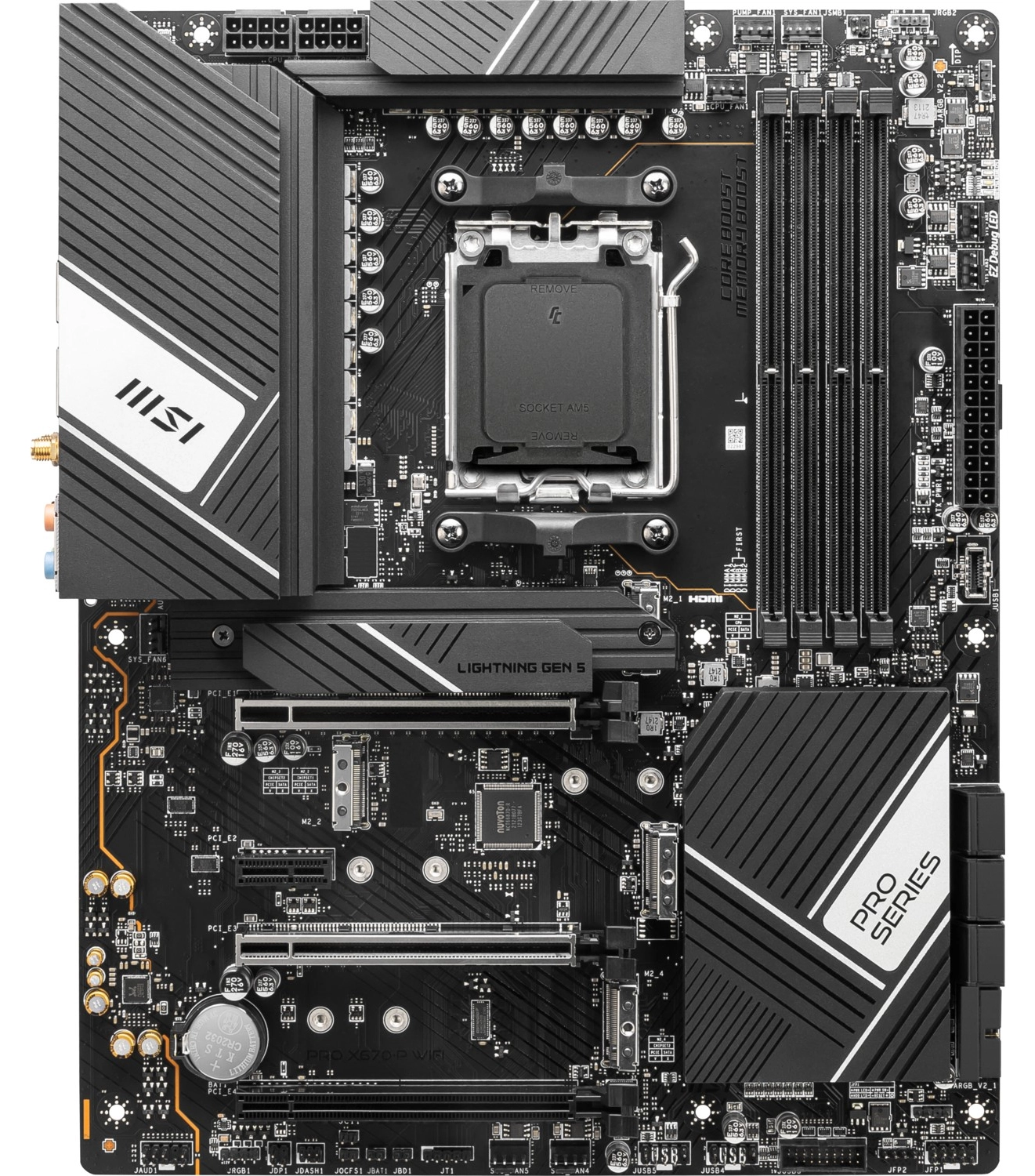 Msi Pro X670-P Wıfı Am5 Ddr5 4X M.2 Usb 3.2 Hdmi Dp 2.5G Lan Amd Wıfı 6E Rgb Atx - Görsel 3