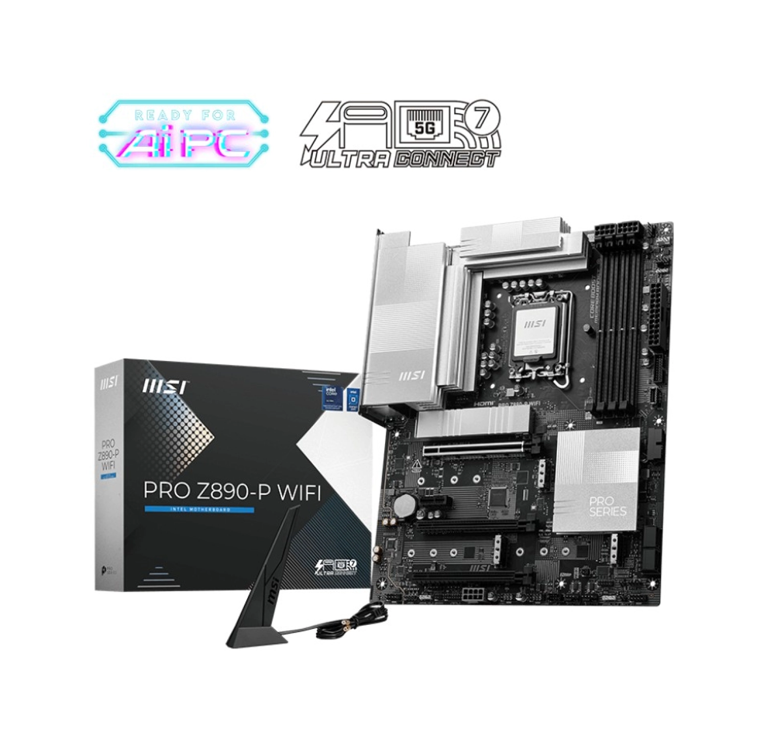 Msi Pro Z890-P Wıfı Soket 1851 Ddr5 9200Mhz(Oc) Usb 20Gbps 4Xm.2 1Xtb4 Hdmi Dısplay 5G Lan Wıfı 7 Atx - Görsel 2
