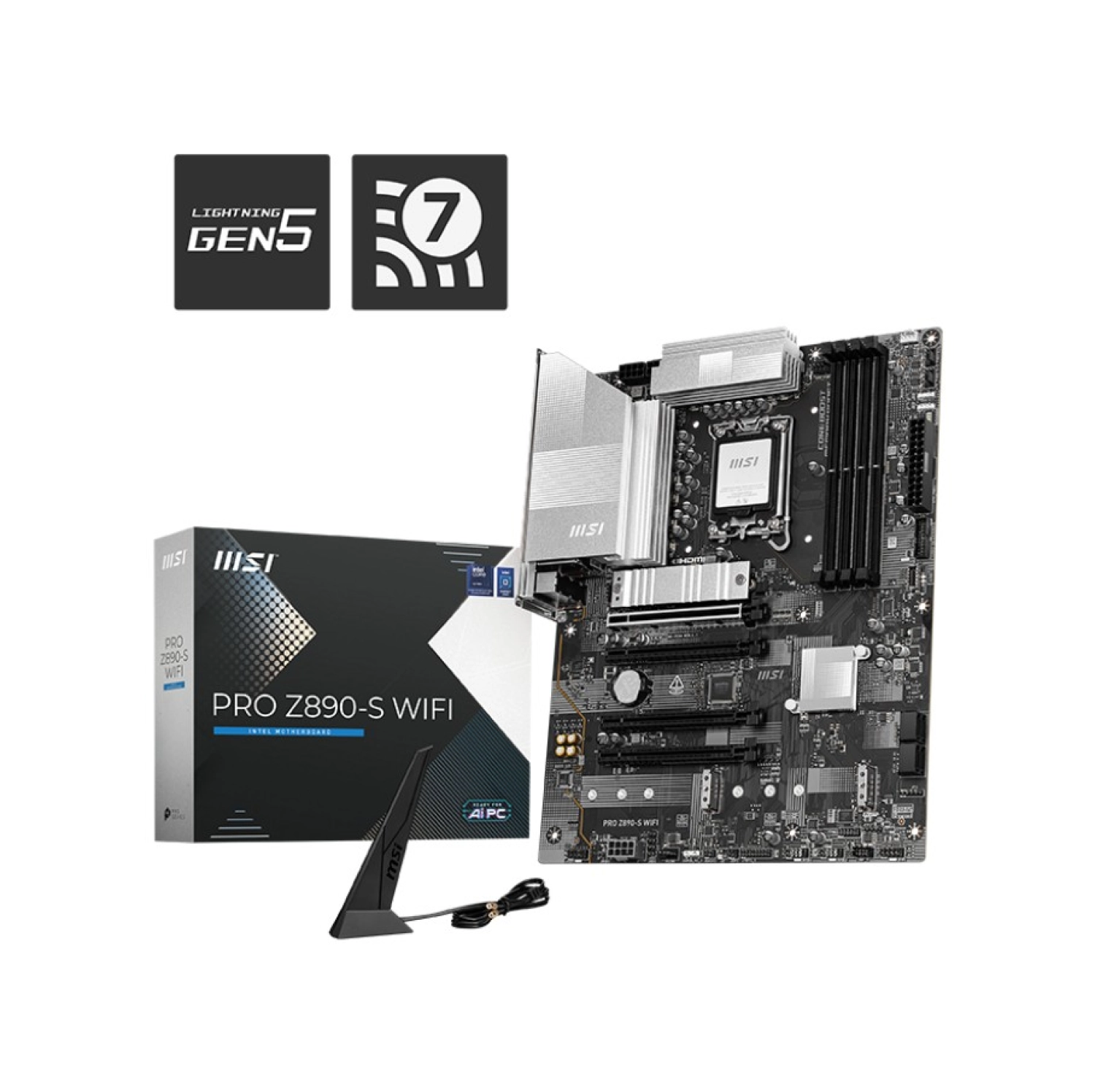 Msi Pro Z890-S Wıfı Soket 1851 Ddr5 8600Mhz(Oc) Usb 20Gbps3Xm.2 2Xtb4 Hdmi Dısplay 2.5G Lan Wıfı7 Atx - Görsel 4
