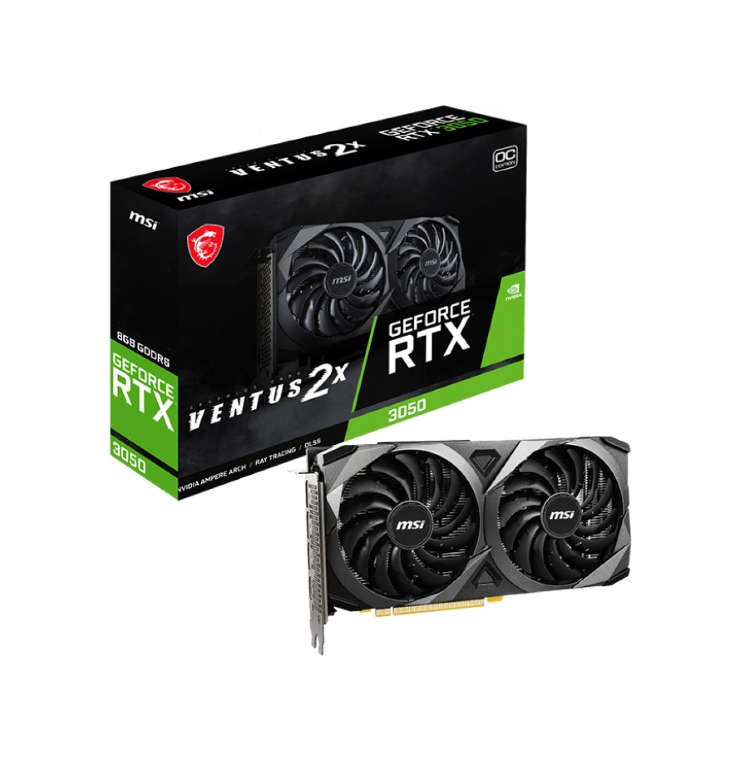 Msi Vga Geforce Rtx 3050 Ventus 2X 8G Oc 128Bit Ekran Kartı ürün görseli