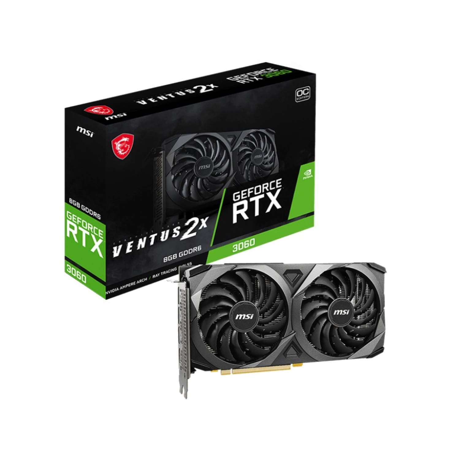 Msi Vga Geforce Rtx 3060 Ventus 2X 8G Oc Rtx3060 8Gb (Oc) Gddr6 192B Dx12 Pcie 4.0 X16 Ekran Kartı - Görsel 5