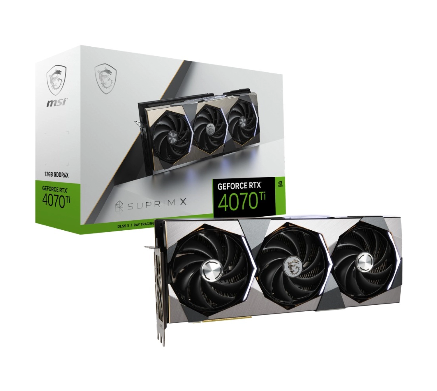 Msi Vga Geforce Rtx 4070 Ti Suprim X Rtx4070 Ti 12Gb Gddr6X 192B Dx12 Pcie 4.0 X16 Ekran Kartı ürün görseli