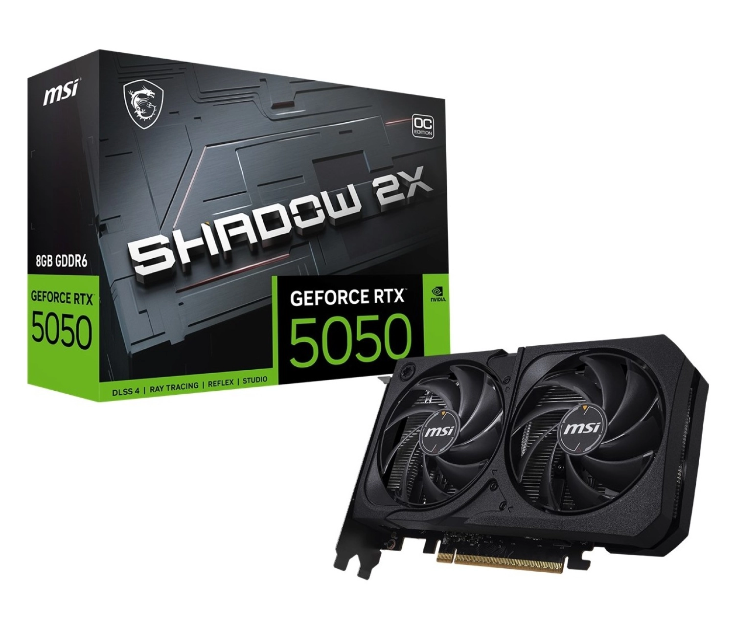 Msi Vga Geforce Rtx 5050 8G Shadow 2X Oc Rtx5050 8Gb Gddr6 128B Dx12 Pcie 5.0 X16 ürün görseli