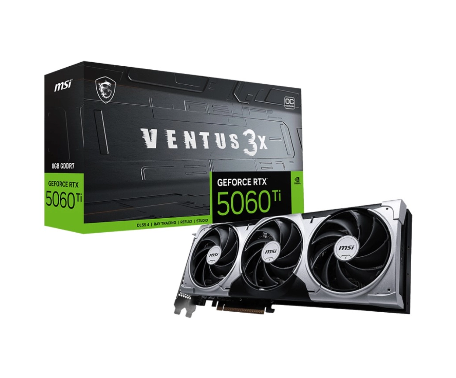 Msi Vga Geforce Rtx 5060 Tı 8G Ventus 3X Oc Rtx5060Ti 8Gb Gddr7 128B Dx12 Pcıe 5.0 X16 ürün görseli