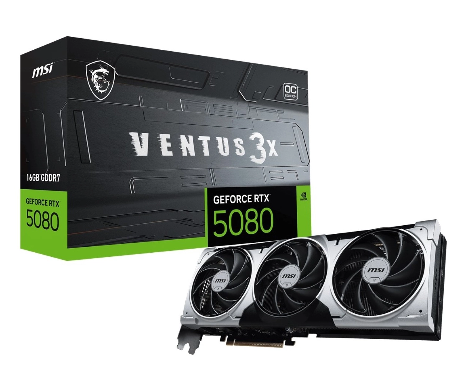 Msi Vga Geforce Rtx 5080 16G Ventus 3X Oc Plus 16Gb Gdrr7 256 B Dx12 Pcıe 5.0 X16 ürün görseli
