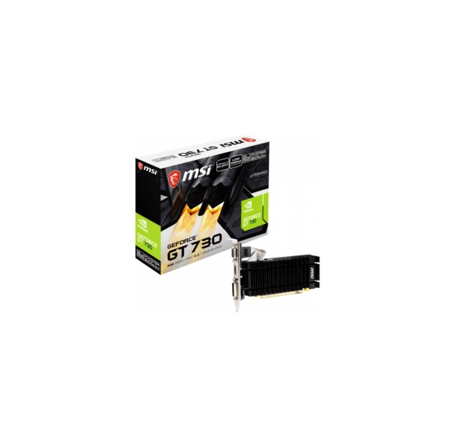 Msi Vga N730K-2Gd3/Lp Gt 730 2Gb Ddr3 64B Dx12 Pcie 2.0 X16 Ekran Kartı ürün görseli