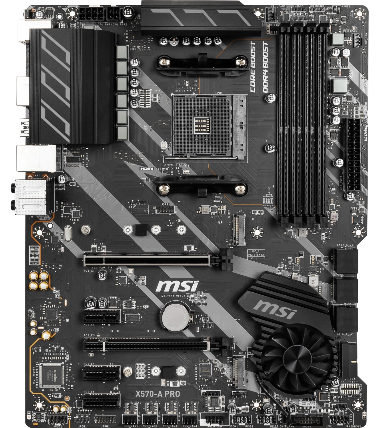 Msi X570-A Pro Am4 Ddr4 4400 Mhz (Oc) 2 X M.2 Usb 3.2 Hdmi Atx Anakart ürün görseli