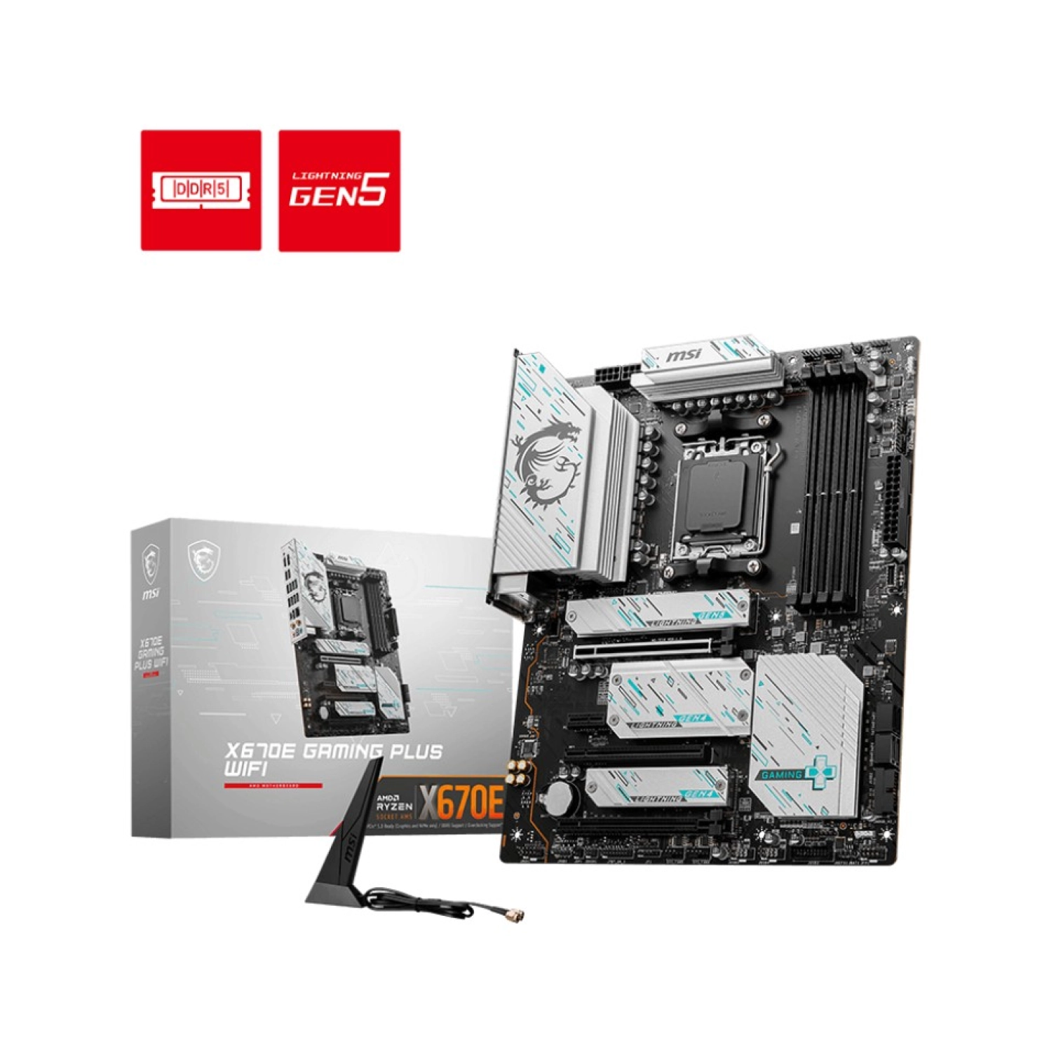 Msi X670E Gaming Plus Wifi Am5 Ddr5 7800Mhz(Oc) 4X M.2 Usb 3.2 Hdmi Dp 2.5G Lan Amd Wifi 6E Atx - Görsel 5