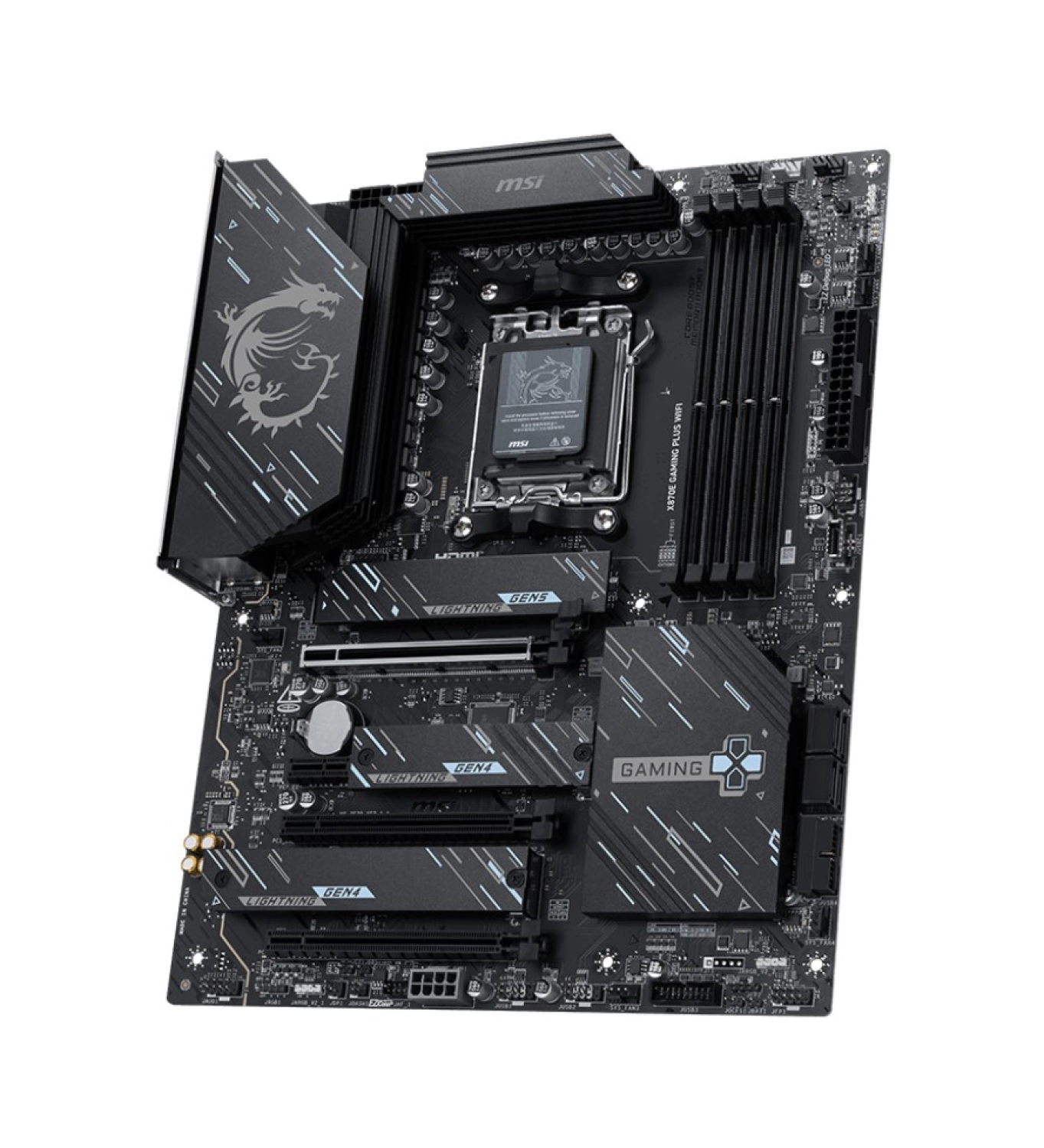 Msi X870E Gaming Plus Wıfı Am5 Ddr5 8200Mhz(Oc) 3X M.2 Usb 40Gbps Hdmi Dp 5G Lan Wıfı 7 Rgb Atx - Görsel 4