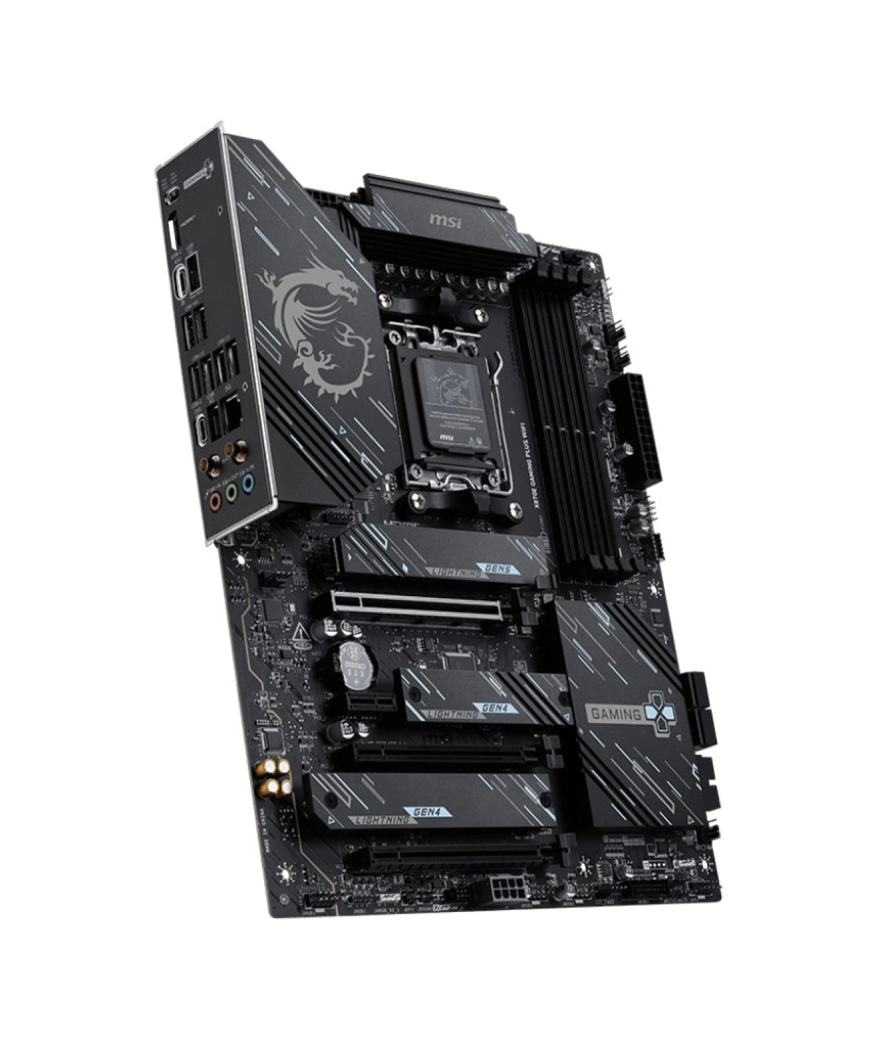 Msi X870E Gaming Plus Wıfı Am5 Ddr5 8200Mhz(Oc) 3X M.2 Usb 40Gbps Hdmi Dp 5G Lan Wıfı 7 Rgb Atx - Görsel 2