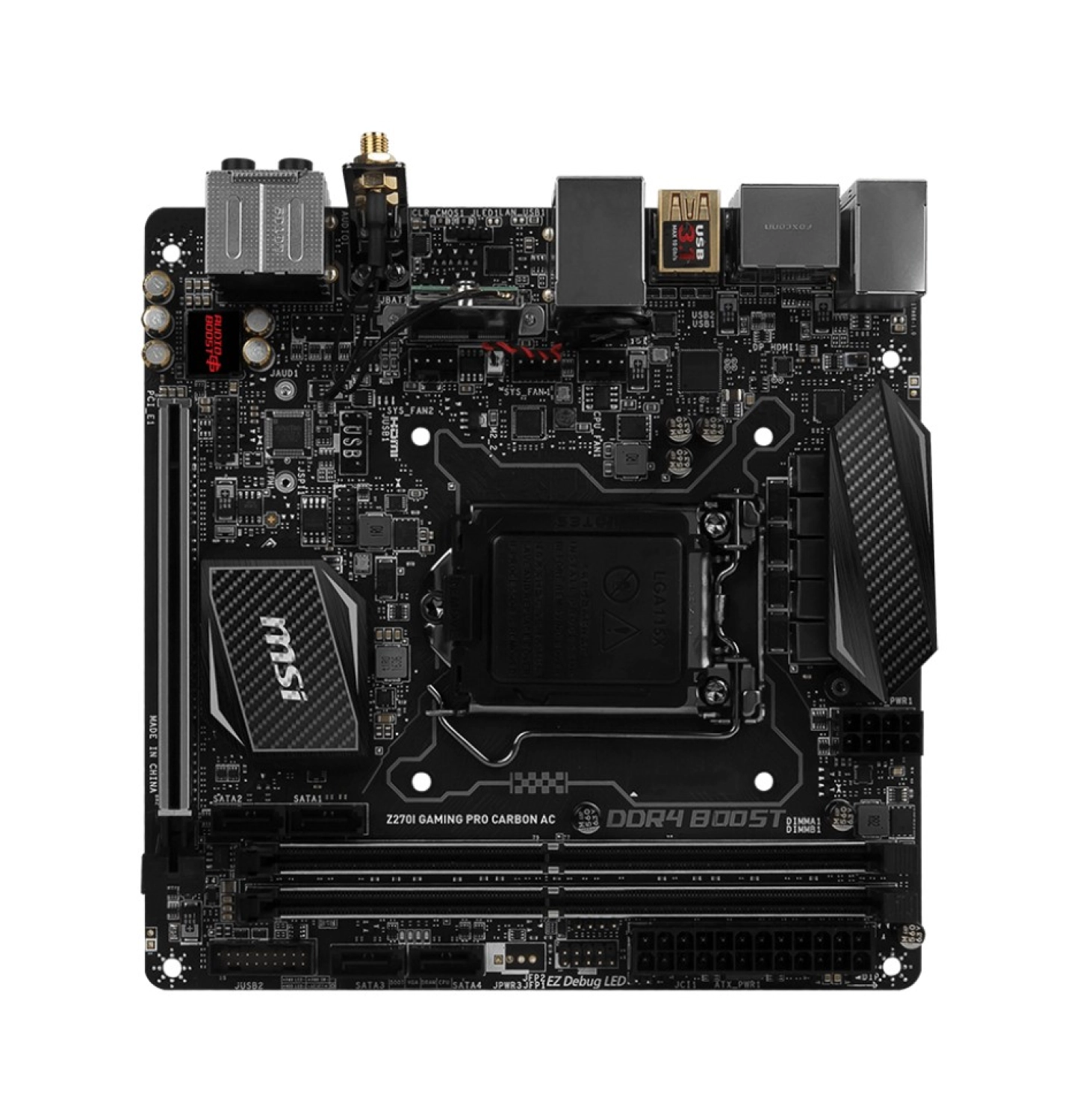 Msi Z270I Gaming Pro Carbon Ac Intel Z270 3800Mhz (Oc) Ddr4 Soket 1151 M-Itx Anakart - Görsel 2