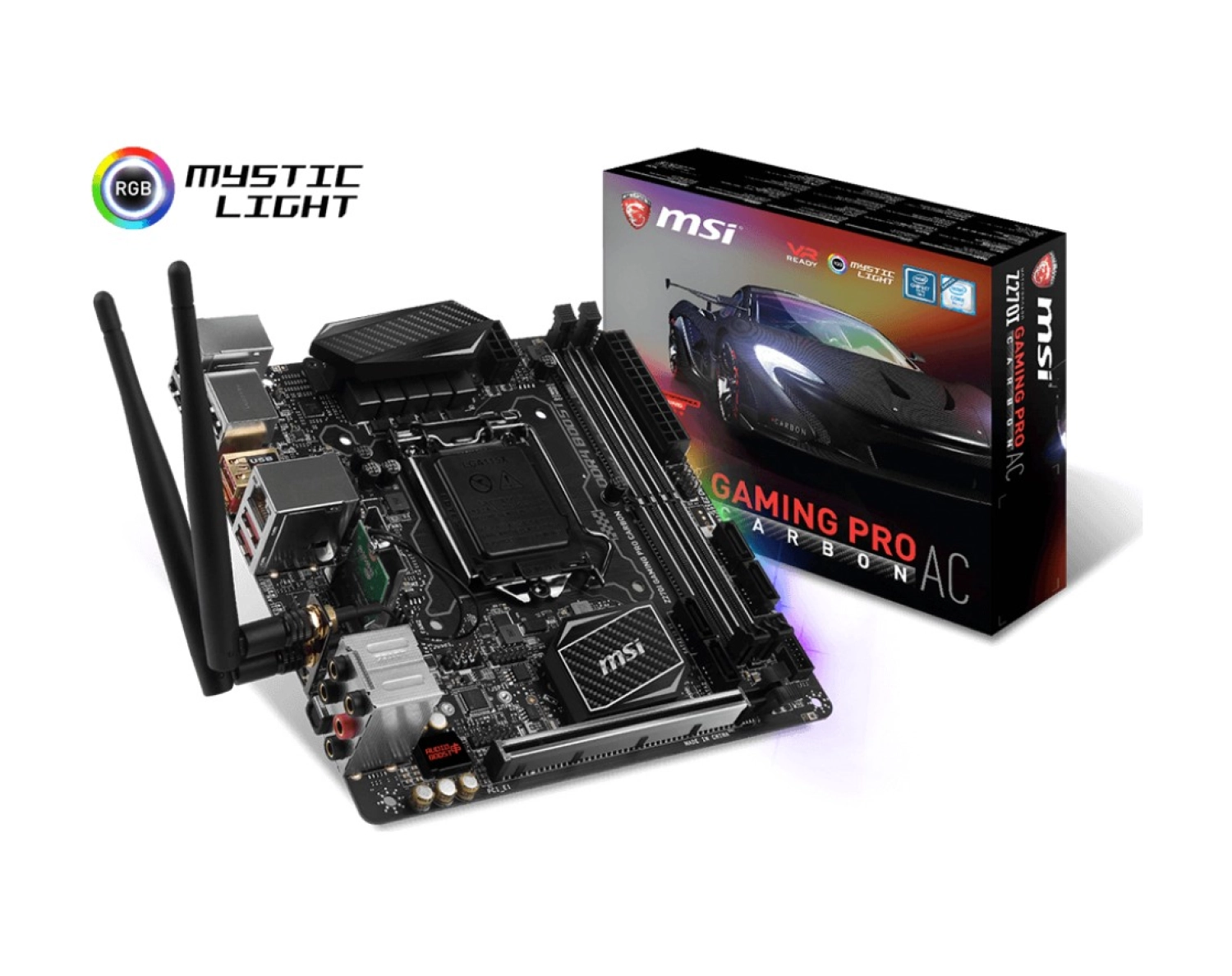 Msi Z270I Gaming Pro Carbon Ac Intel Z270 3800Mhz (Oc) Ddr4 Soket 1151 M-Itx Anakart ürün görseli