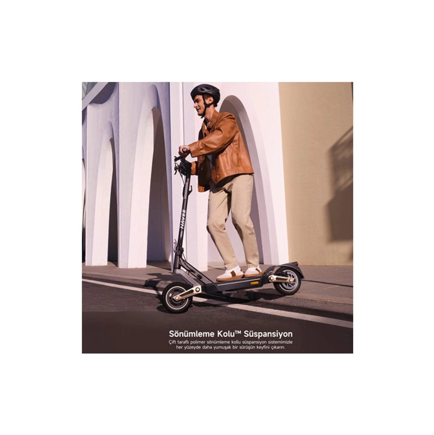 Navee St3 Pro Elektrikli Scooter - 75 Km Menzil -1350W Güç - Turbo Mod - %28 Eğim Perf. Dörtlü Süspansiyon - Görsel 5