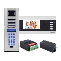 Netelsan 4 Daire Görünütlü 4.3" Inç Diafon Seti