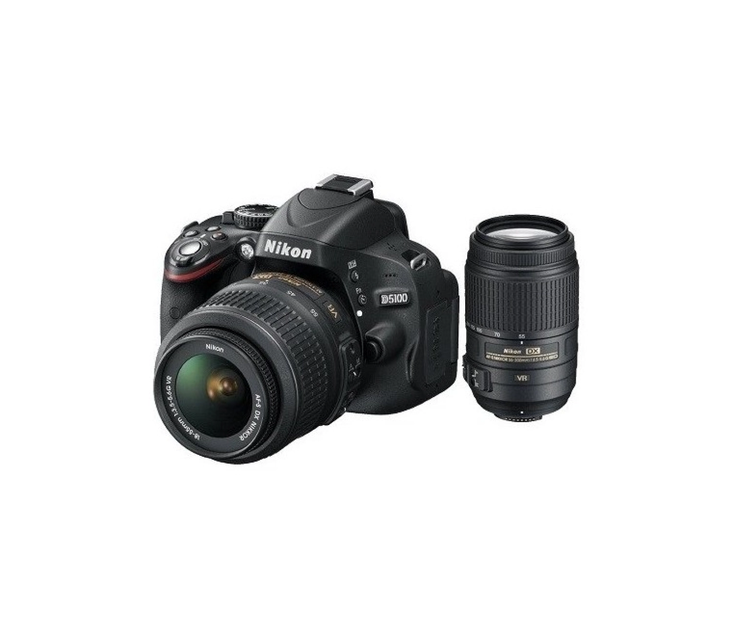 Nikon D5100 18-55 Vr + 55-300 Vr Kit 16.2 Mp 3" Lcd Dijital Slr Fotoğraf Makinesi - Görsel 2