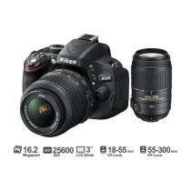 Nikon D5100 18-55 Vr + 55-300 Vr Kit 16.2 Mp 3" Lcd Dijital Slr Fotoğraf Makinesi