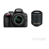 Nikon Dslr D3300 18-55Vr Iı + 55-200Vr Iı Duble Kit Fotoğraf Makinesi