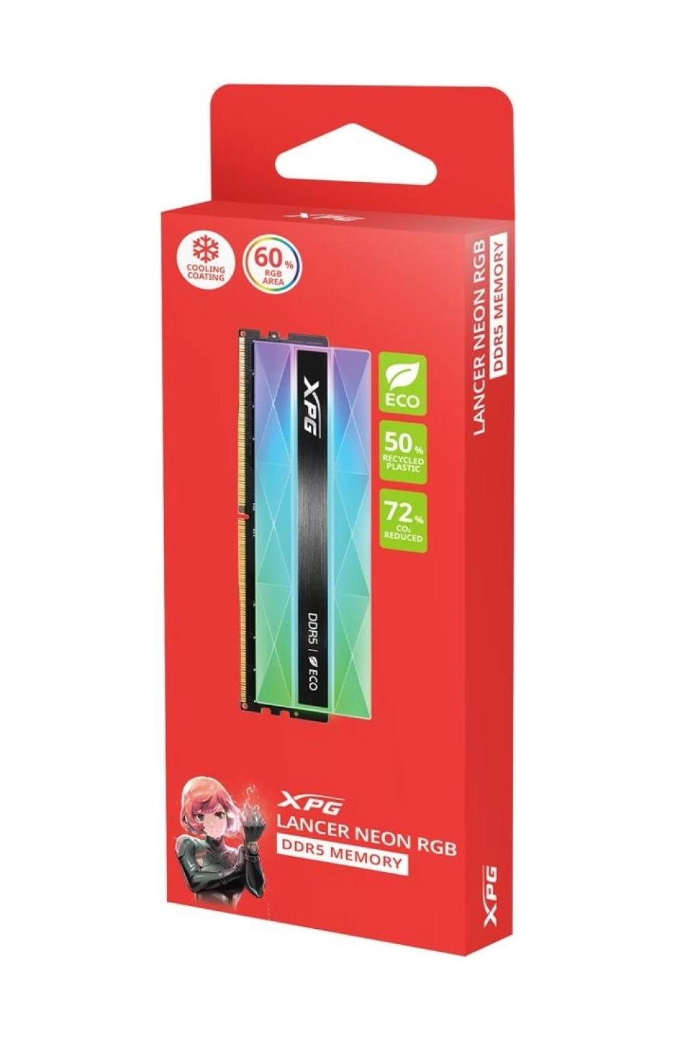 Nusrat Bilişim Xpg 16Gb Lancer Neon Rgb Ddr5 6400Mt-S Cl 32-39-39 1.4V Soğutuculu Pc Ram - Görsel 2