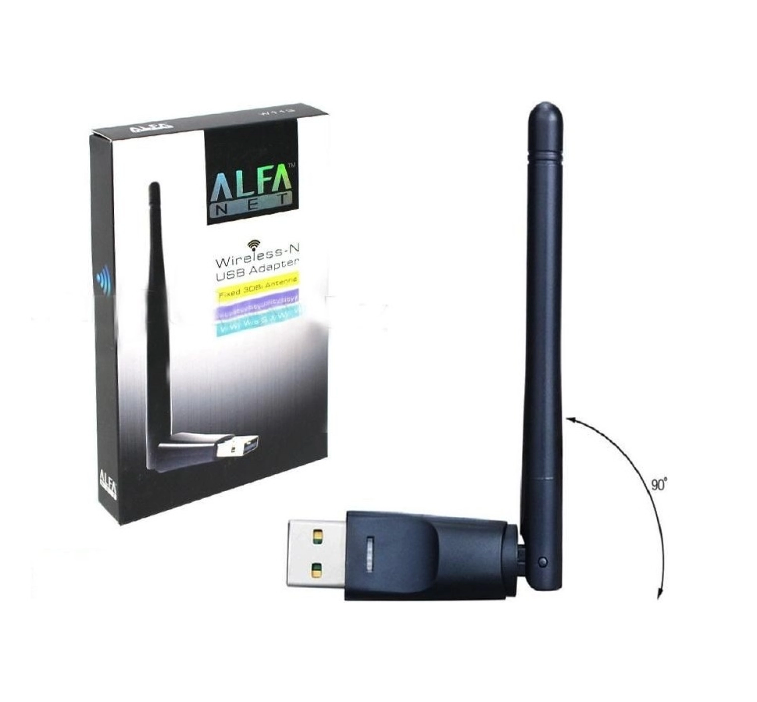 Oem Alfanet W113 Fixed 3Dbı Anten 300 Mbps Kablosuz Usb Adaptör ürün görseli
