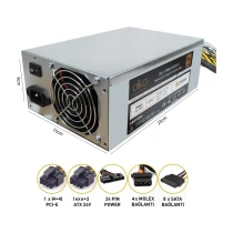Olko Power Supply 2000W 96 Plus Çoklu 2 Fanlı Mining Için Olko Sp-2000