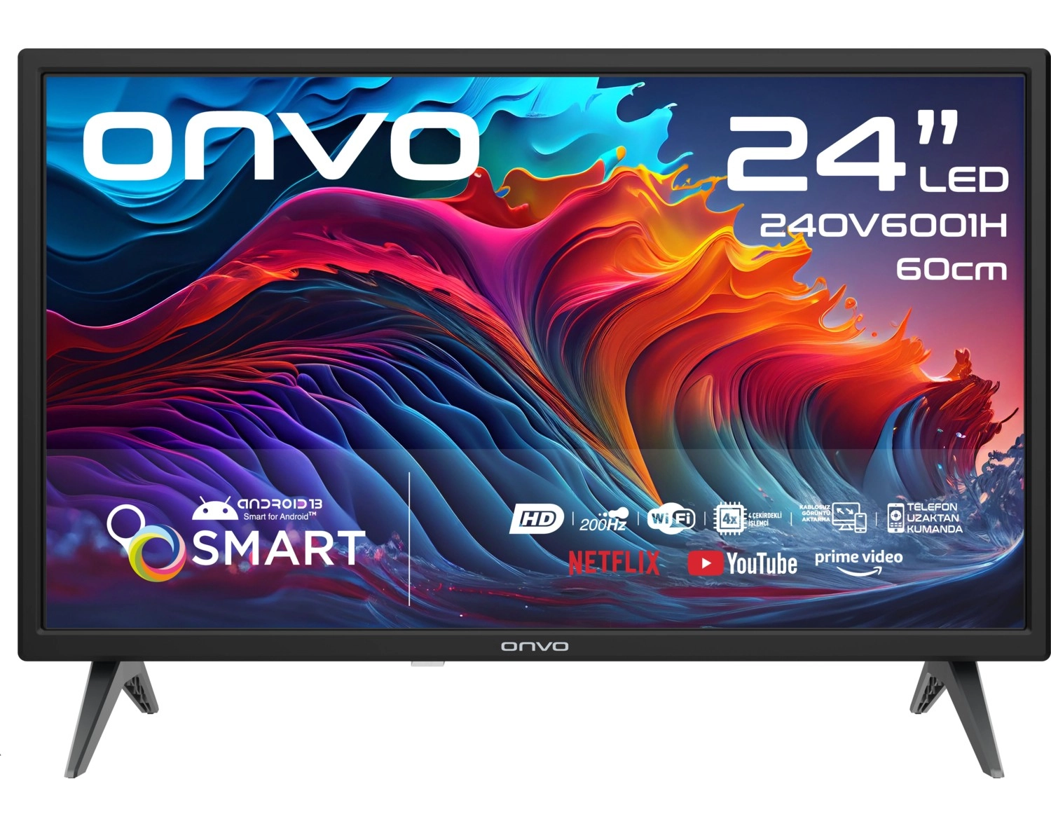 Onvo 24Ov6001H Hd 24" 61 Ekran Uydu Alıcılı Android Smart Led Tv ürün görseli