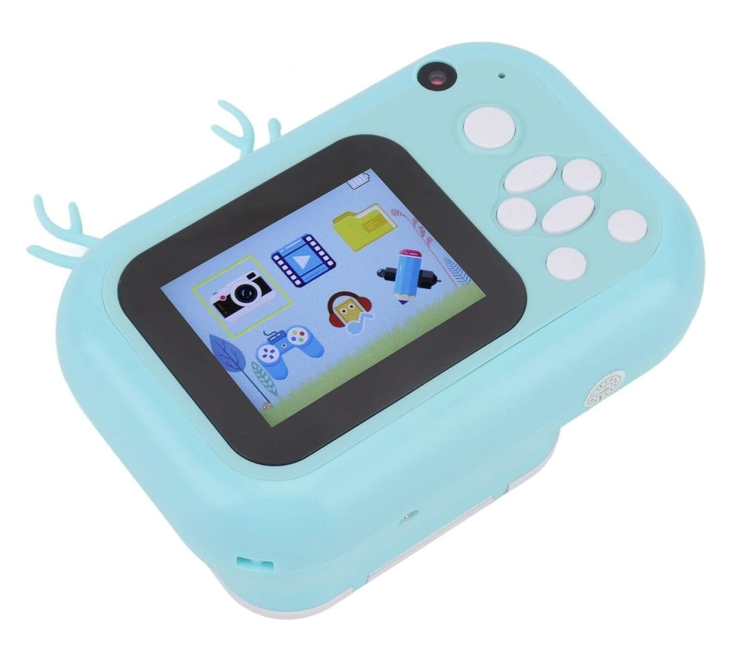 Pazariz Anlık Termal Yazıcılı Dijital Çocuk Kamerası Geyikli 2.4 Inç Hd Photo Printer Camera Pembe - Görsel 4