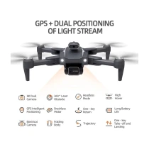 Pazariz Hd Dual Kamera Katlanır Çantalı Drone Seti Siyah Fırçasız Motor Geri Dönüş Özellikli