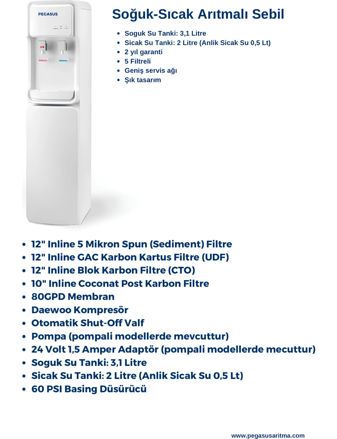 Pegasus Arıtma Pg-60614 Arıtma Sebil ürün görseli