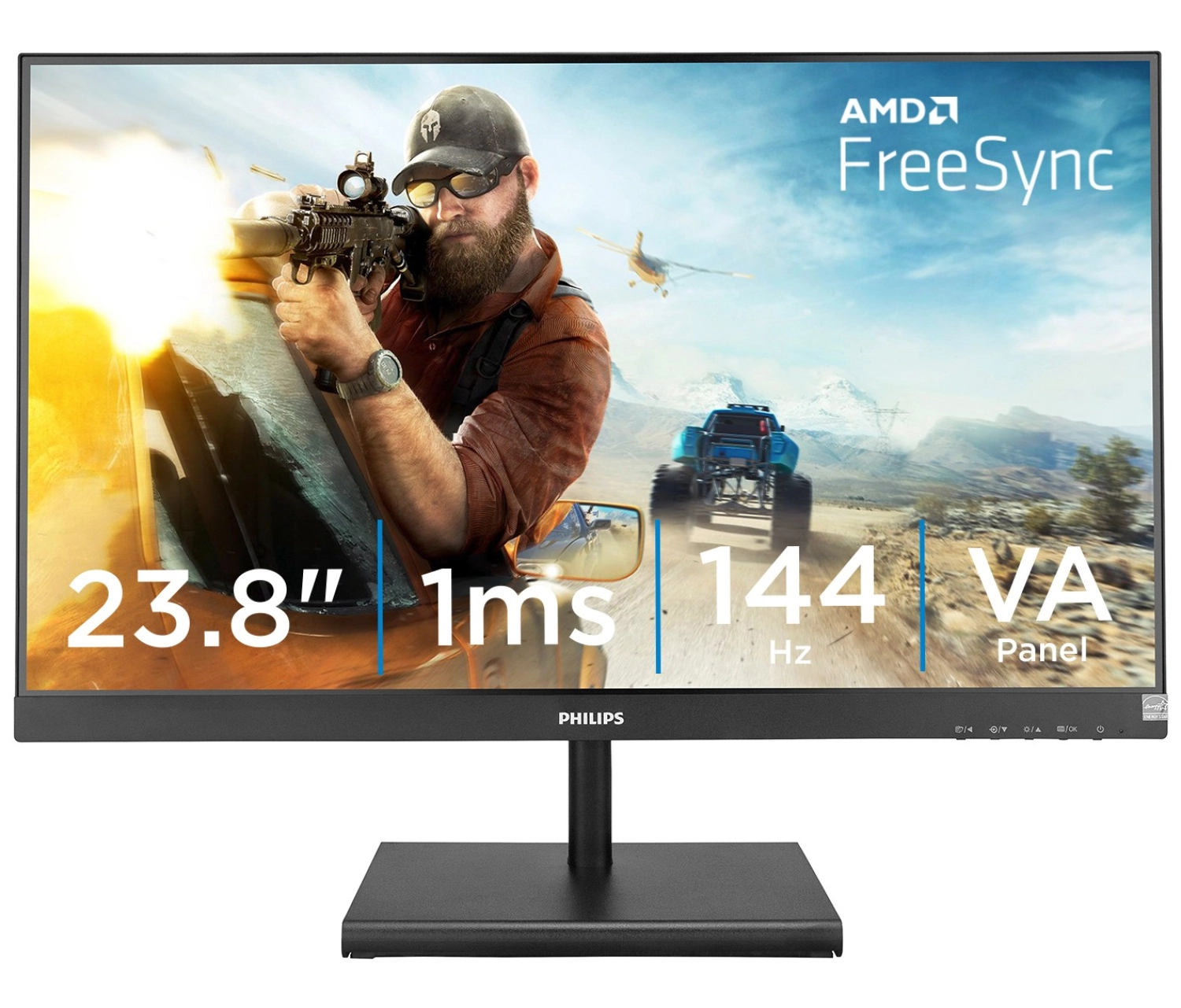 Philips 242E1Gsj/27 23.8" 144Hz 1Ms Hdmi+Dp Freesync Fullhd Va Oyuncu Monitörü ürün görseli