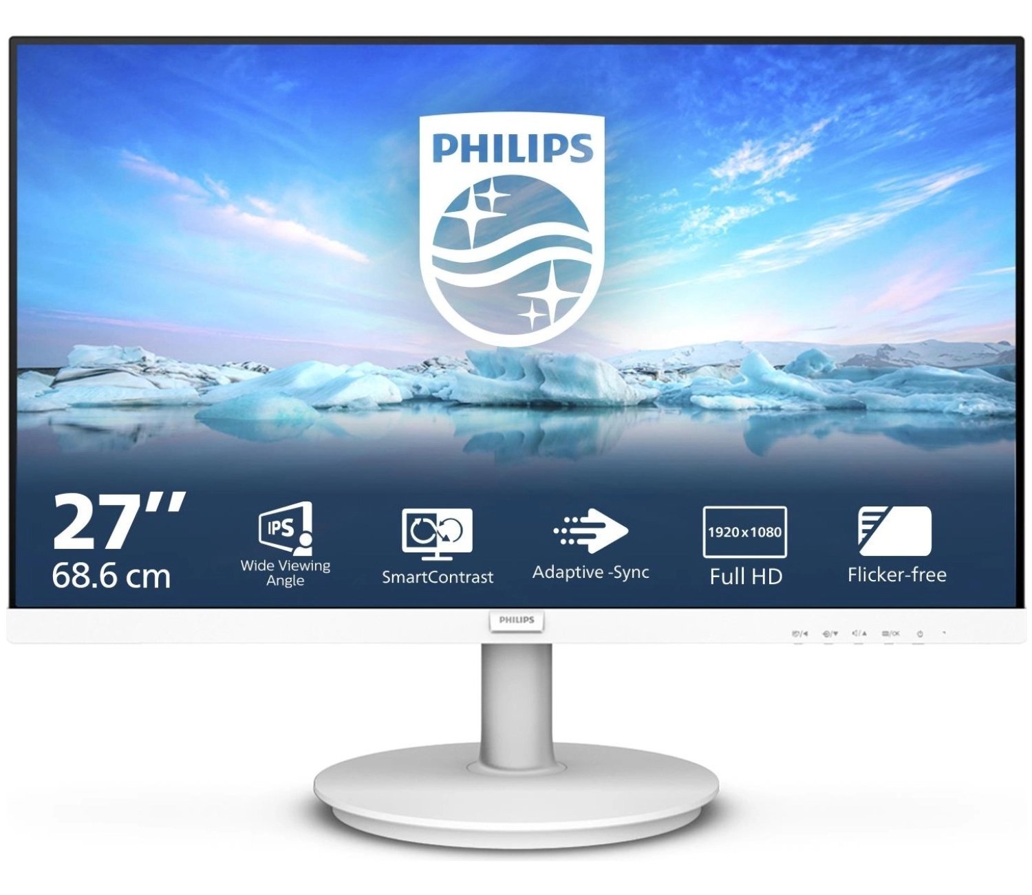 Philips 271V8Aw Vline 27" Led Ips 4Ms 75Hz 1920X1080 Fullhd Vga Hdmi Multimedya (Vesa) Beyaz Monitör ürün görseli