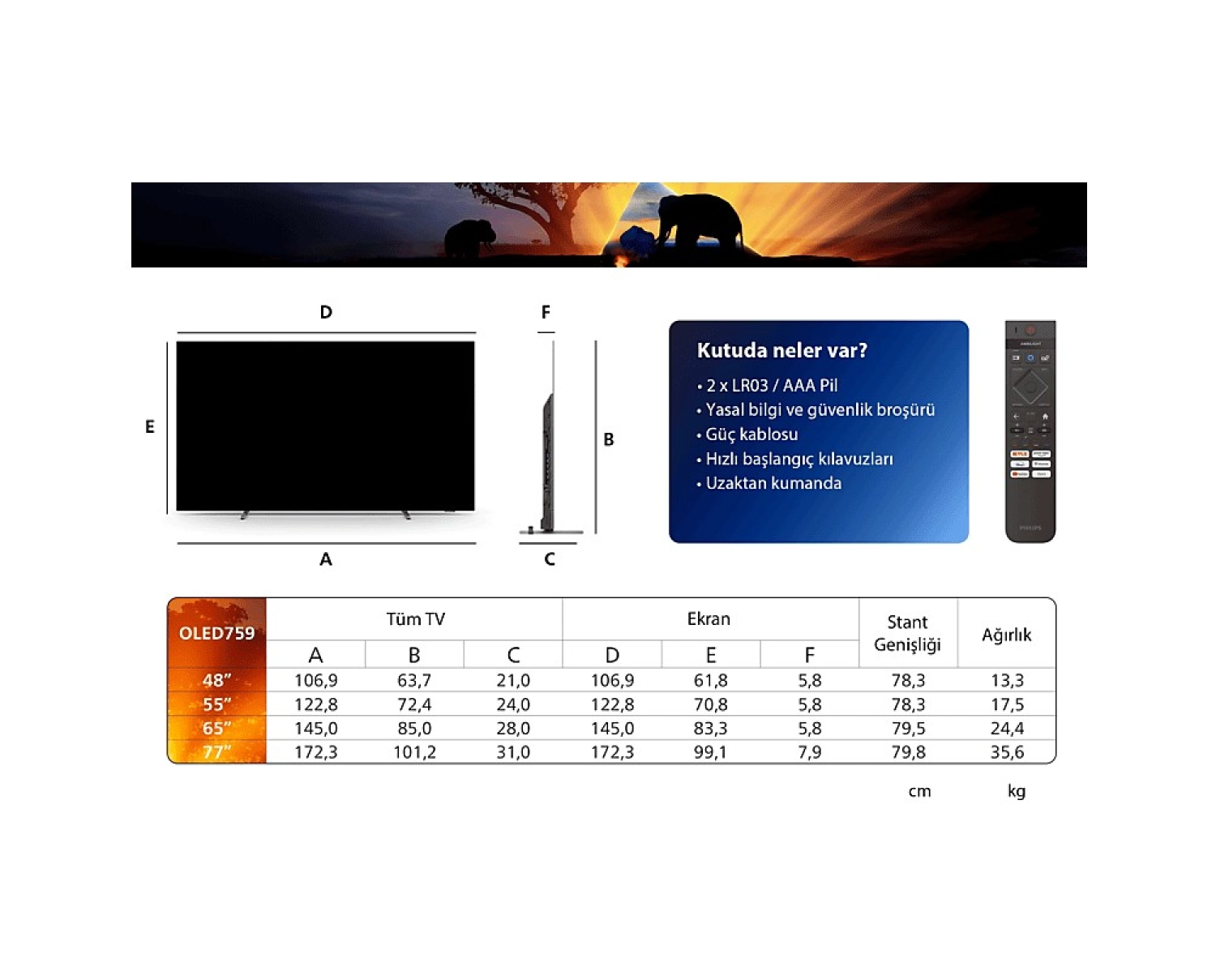 Philips 65Oled759 4K Ultra Hd 65" 165 Ekran Uydu Alıcılı Smart Oled Tv - Görsel 5