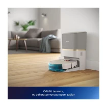 Philips Homerun 7000 Serisi Aqua Xu7100/02 Çöp İstasyonlu Beyaz Gold Akıllı Robot Süpürge
