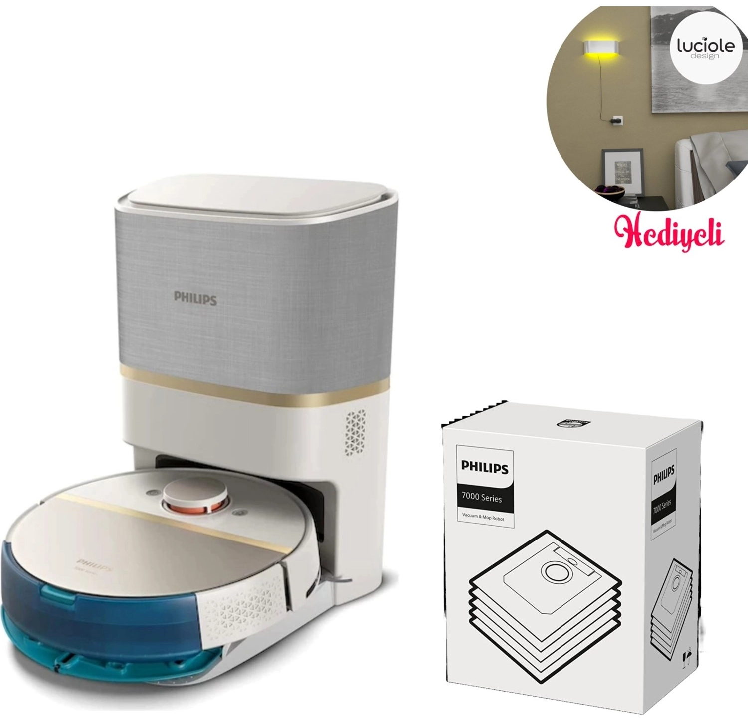 Philips Premium 7000 Serisi 5000Pa Emiş Gücü 180Dk Kullanım Istasyonlu Robot Süpürge - Görsel 2