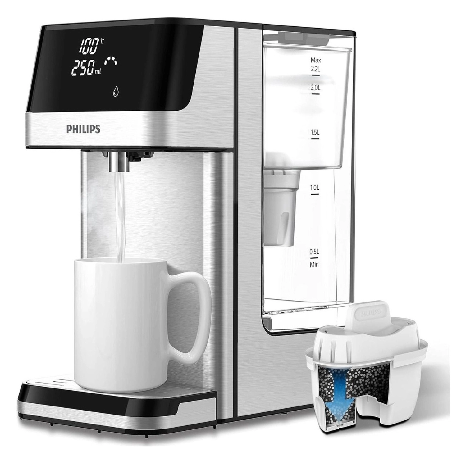 Philips Water Station Sıcak Su Sebili, 2.2L Kapasite, 6 Sıcaklık Seviyesi Ve Dokunmatik Kontrol ürün görseli