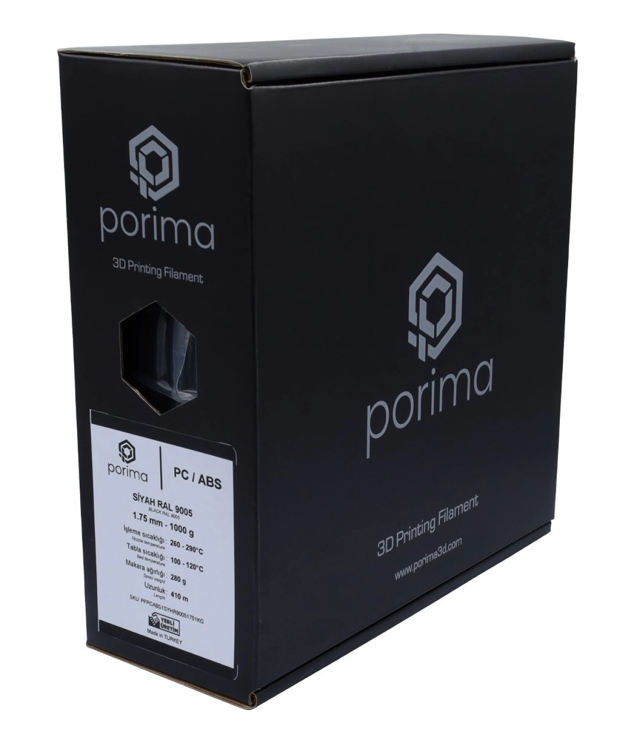 Porima Pc/Abs Filament - 1.75Mm Siyah - Görsel 2