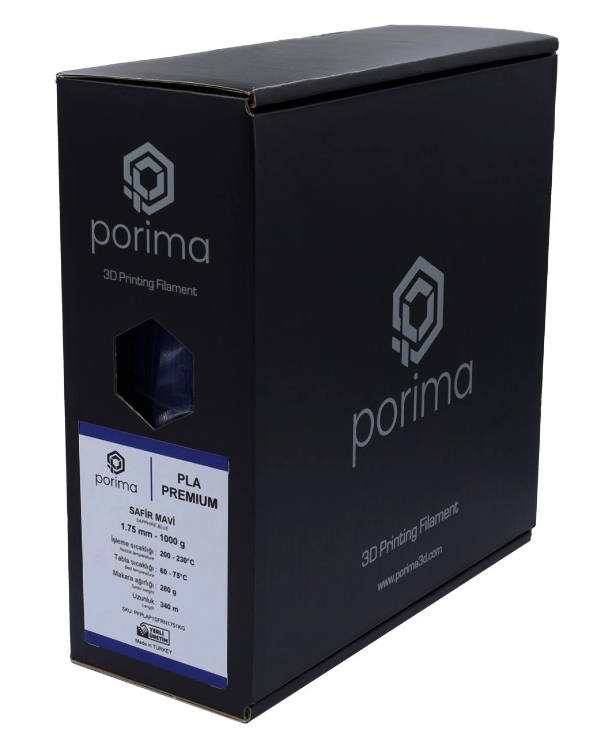 Porima Pla Premium Filament - 1.75Mm Safir Mavi - Görsel 4
