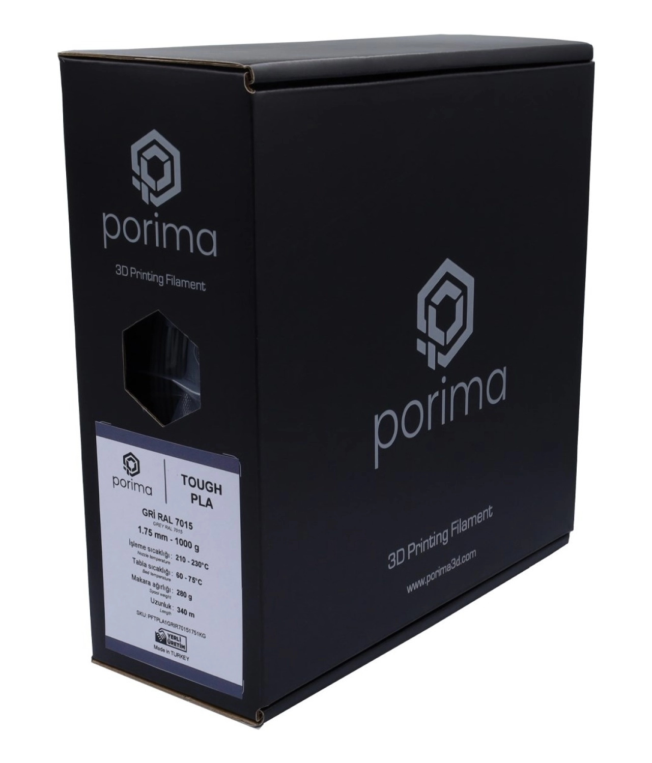 Porima Tough Pla Filament - 1.75Mm Gri - Görsel 2