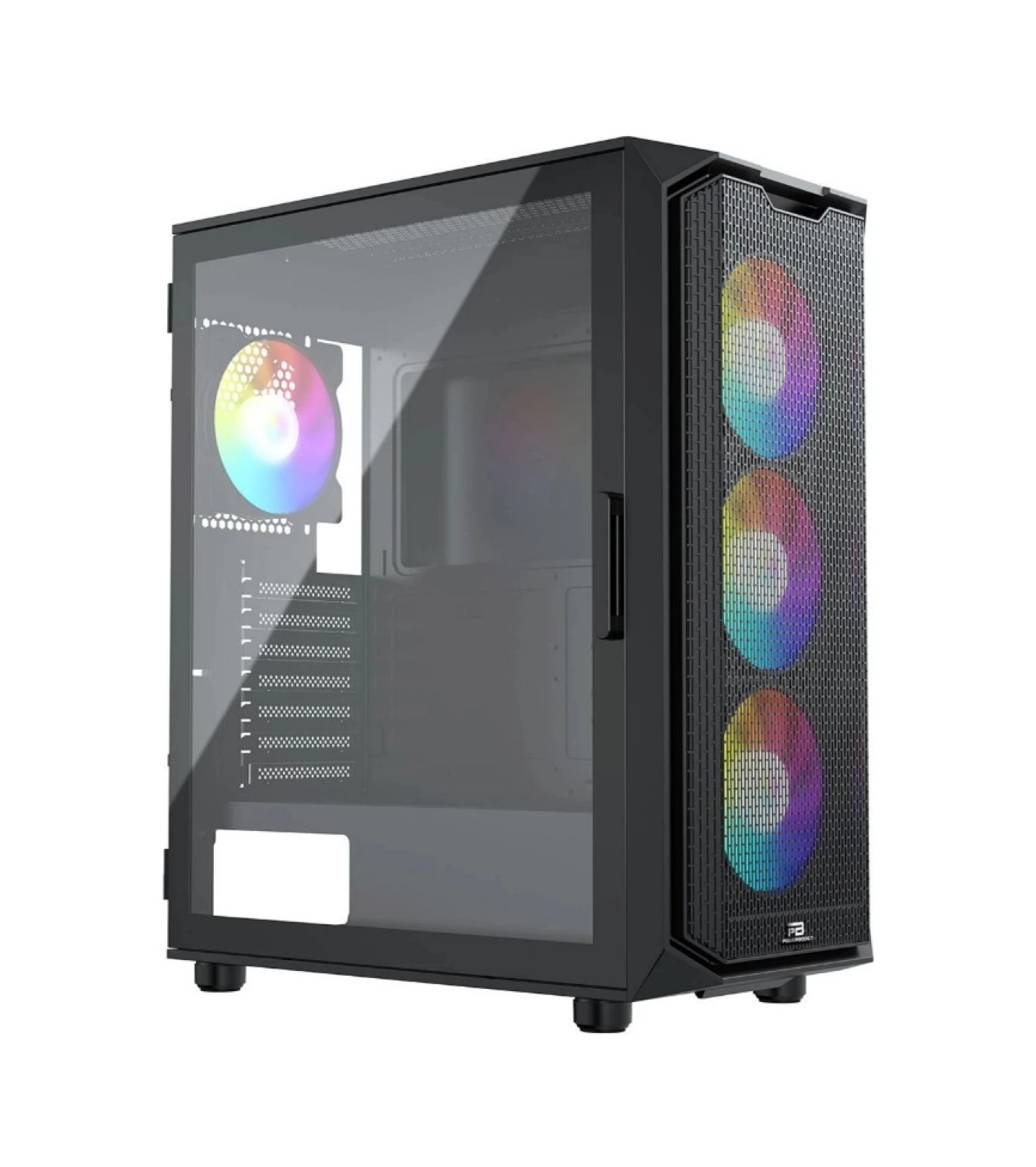 Power Boost Power Boost Pb-P521B 750W 80Plus Bronz Usb 3.0 Mesh Rgb Fanlı Siyah Kasa - Görsel 4
