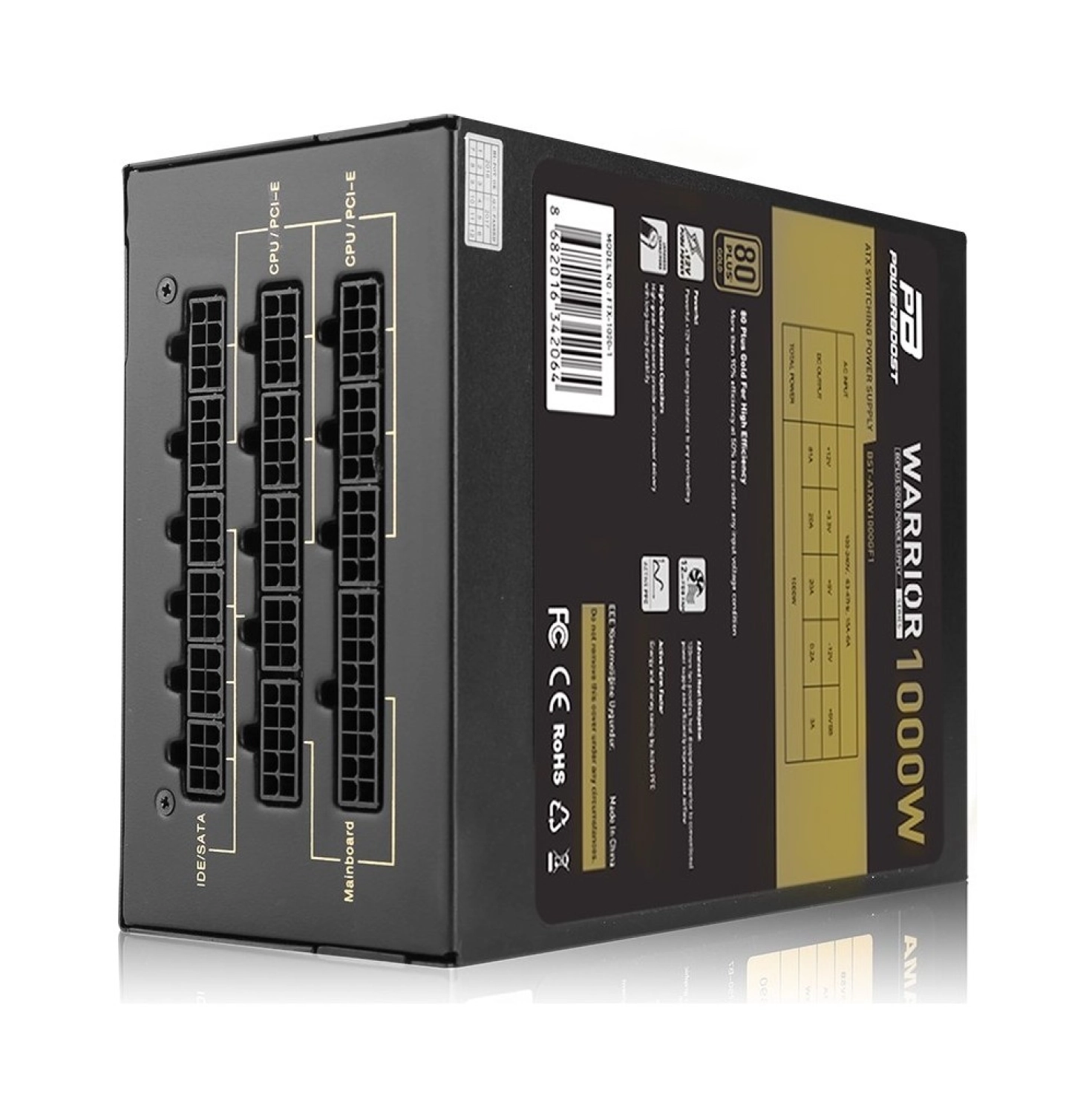 Powerboost Bst-Atx1000Gf1 Warrior 1000W 80+ Gold Pci-E Gen 5.0 Full Modüler Fanlı Atx Psu - Görsel 5