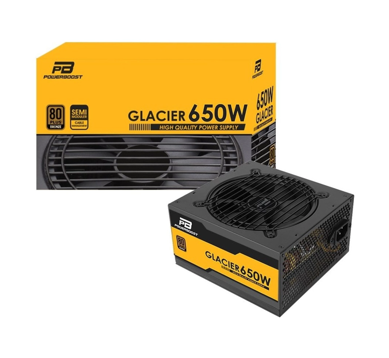 Powerboost Power Boost Bst-Atx650B Glacier 650W 80+ Bronze Modüler 12Cm Fanlı Atx Power Supply ürün görseli