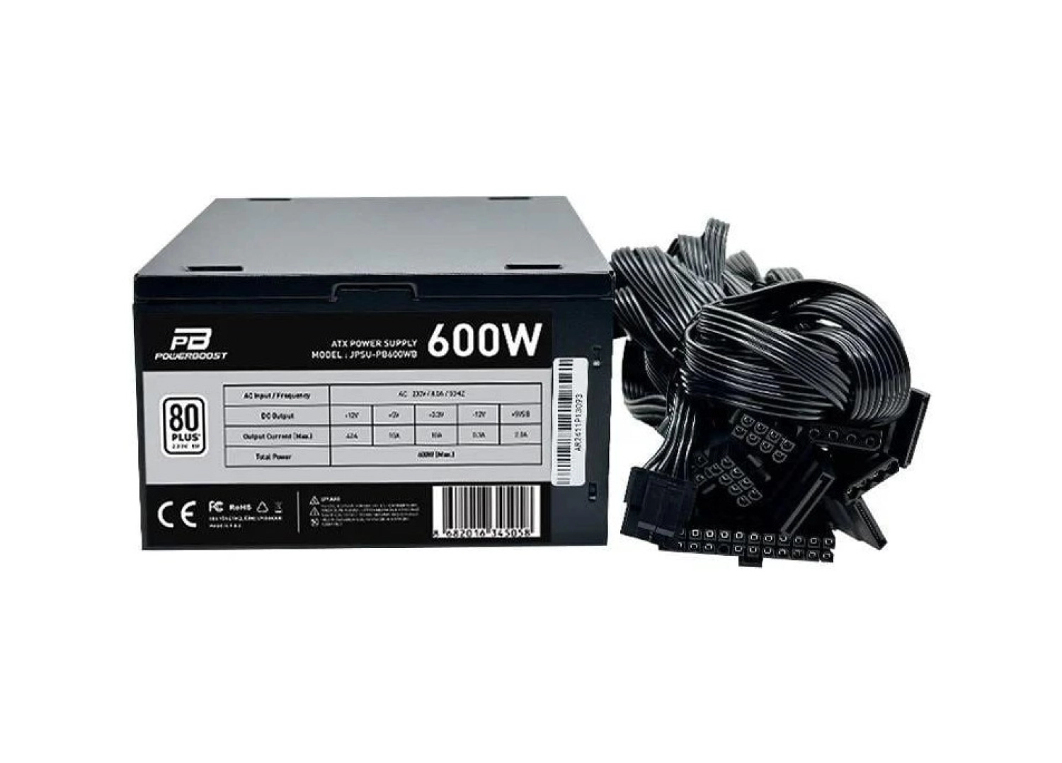 Powerboost Power Boost Pb600Wb 600W 80+ 12Cm Fanlı Power Supply Bulk - Görsel 2