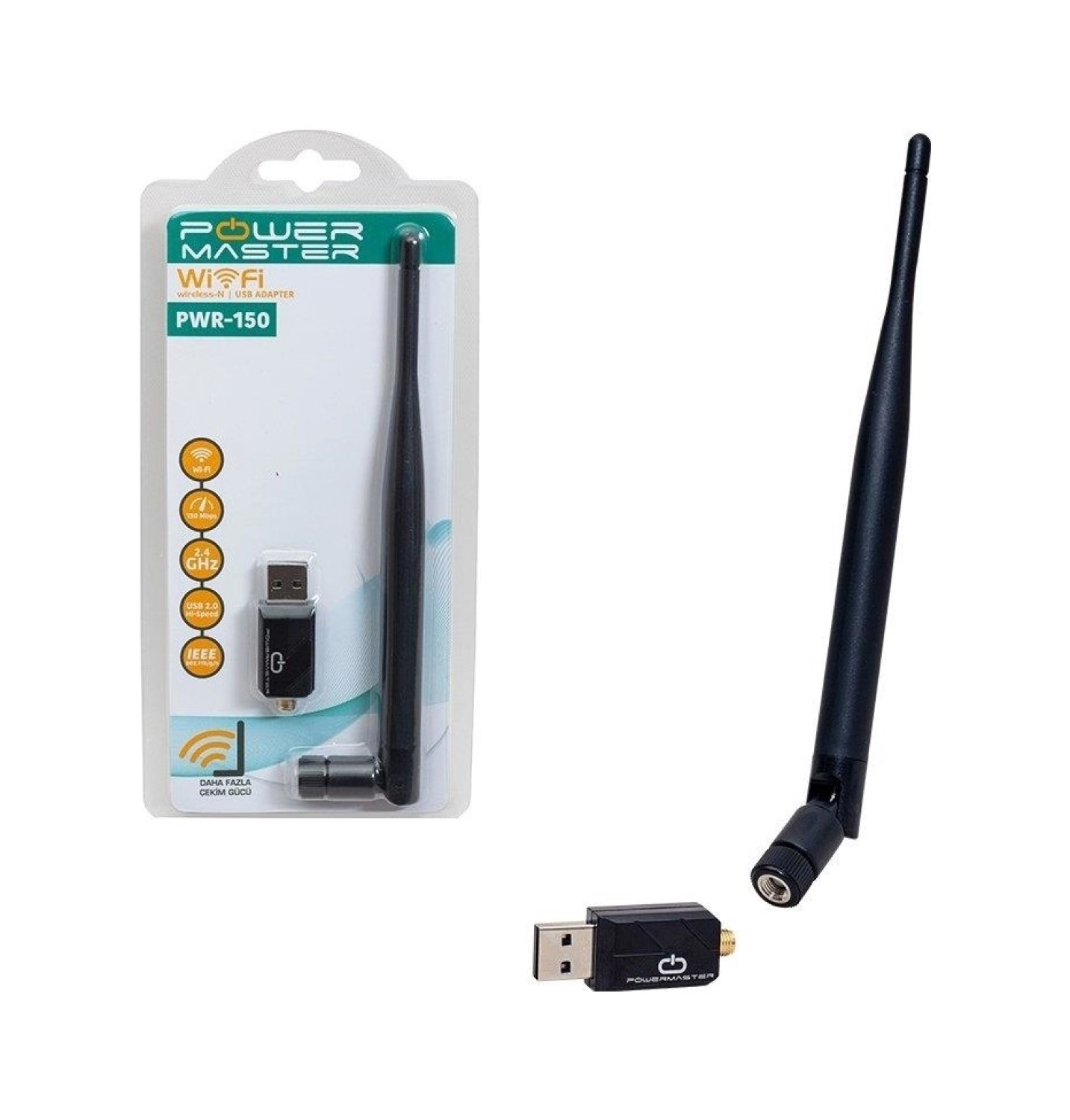Powermaster Pwr-150 Wireless Usb Wi-Fi Adaptör - Görsel 2